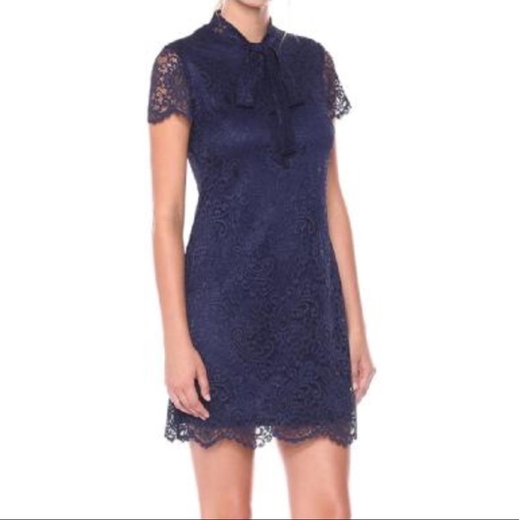 Betsey Johnson Dresses & Skirts - Betsey Johnson Navy Lace Dress Size 6